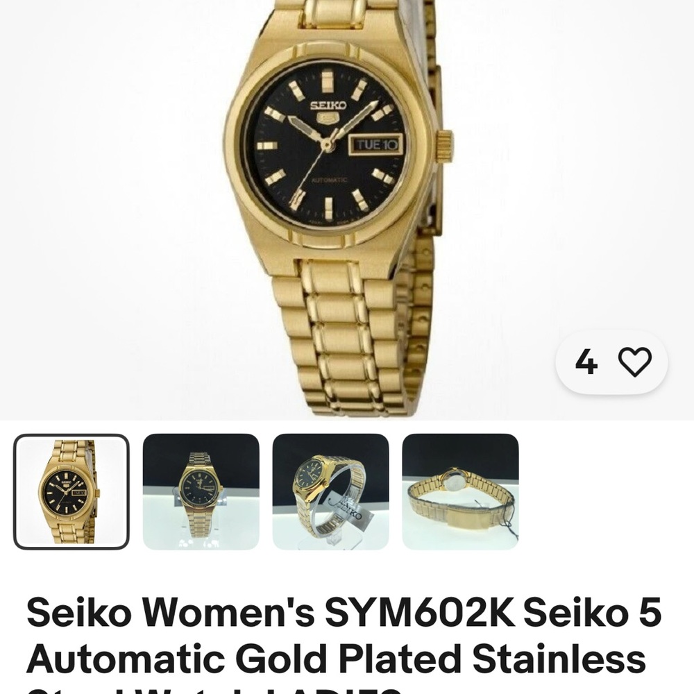 Seiko Women's Gold Stainless Steel Watch
